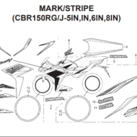 F-50-1 Mark/Stripe CBR150RJ/K/RAK-3IN-7IN – Katalog Honda CBR 150R K45G Screenshot 2026-05-28 133117