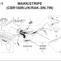 F-50-1 Mark/Stripe CBR150RJ/K/RAK-3IN-7IN – Katalog Honda CBR 150R K45G Screenshot 2026-05-28 133144