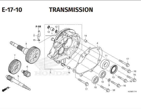 E-17-10 Transmission – Katalog Honda Vario Evo 160 K2SM