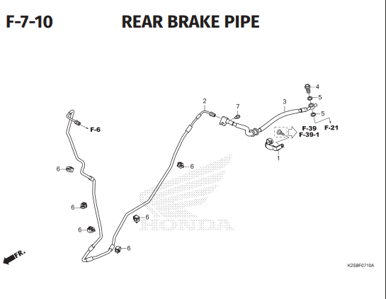 F-7-10 Rear Brake Pipe – Katalog Honda Vario Evo 160  ABS K2SM