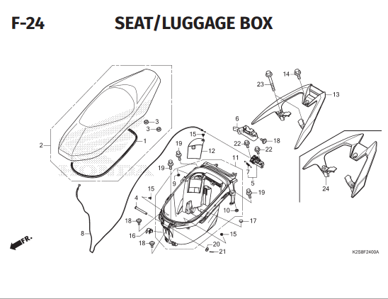 F-24 Seat / Luggage Box – Katalog Honda Vario Evo 160 K2SM