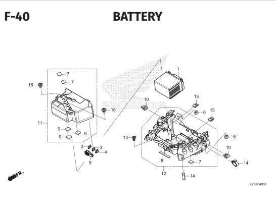 F-40 Battery – Katalog Honda Vario Evo 160 K2SM