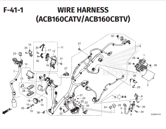 F-40 -1 Wire Harness – Katalog Honda Vario Evo 160 K2SM