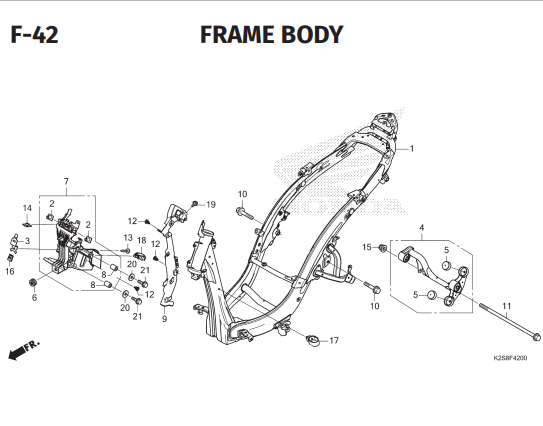 F-42 Frame Body – Katalog Honda Vario Evo 160 K2SM
