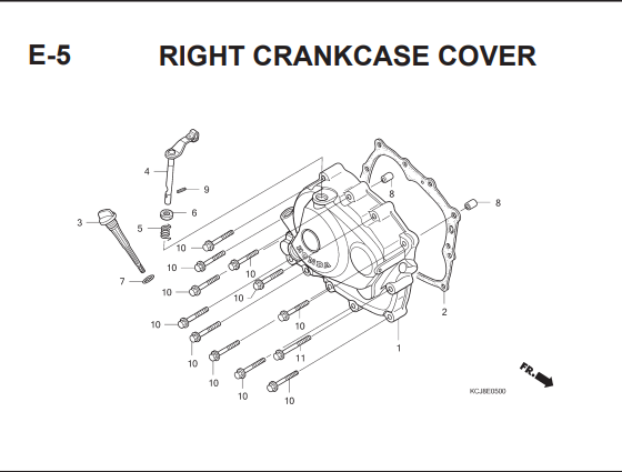 E-5 Right Crankcase Cover – Katalog Honda Tiger Revo Cruiser KCJ