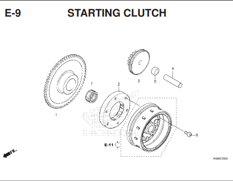 E-9 Starting Clutch – Katalog Honda CRF 150L K84F