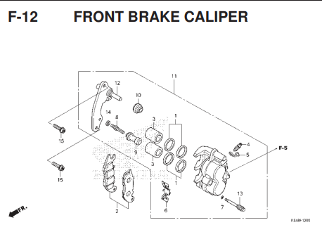 F-12 Front Brake Caliper – Katalog Honda CRF 150L K84F