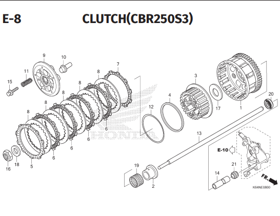 E-8 Clutch – Katalog Honda CBR 250RR K64N