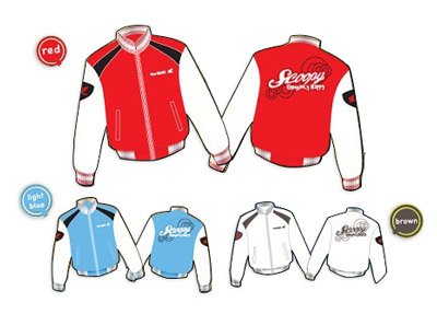 Gambar Design Jaket Retro Scoopy