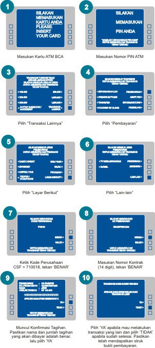 Langkah Pembayaran Angsuran CSF Melalui ATM BCA