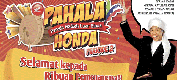 Info Pengambilan Hadiah Pahala Honda