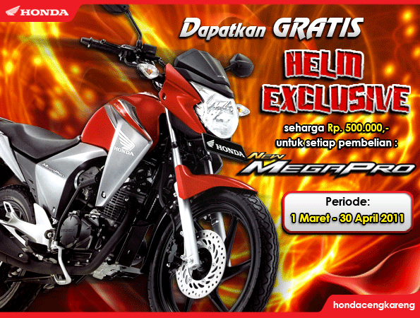 Promo Honda New Mega Pro berhadiah helm exclusive